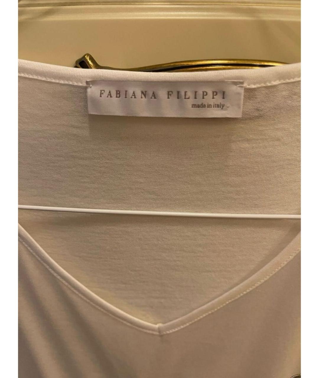 FABIANA FILIPPI Белая хлопковая майка, фото 5