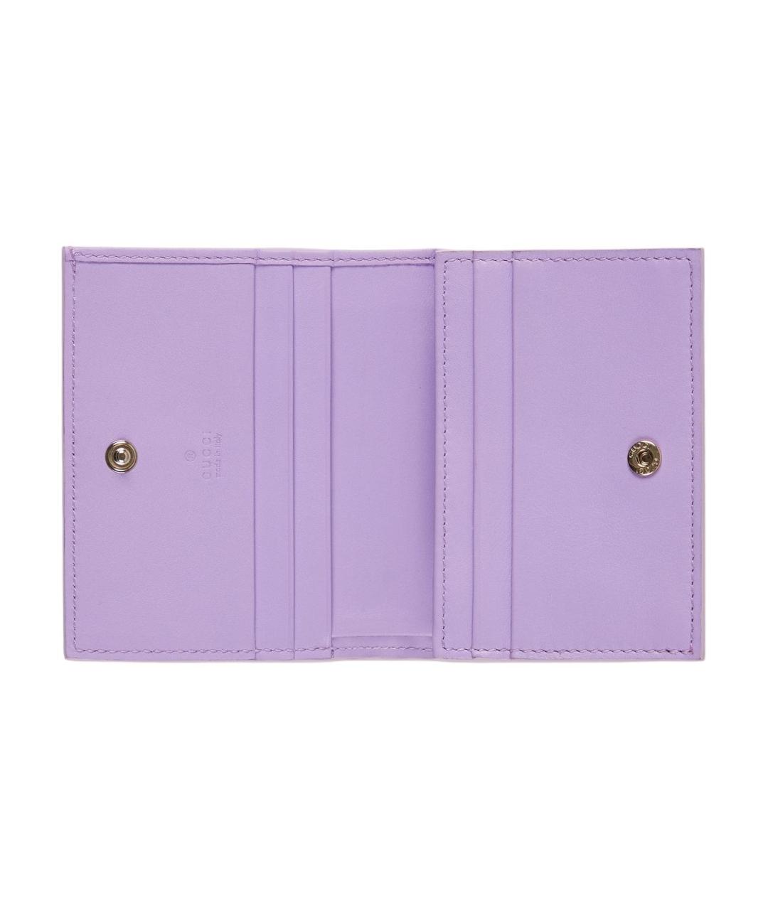 GUCCI Фиолетовый кожаный кошелек, фото 5