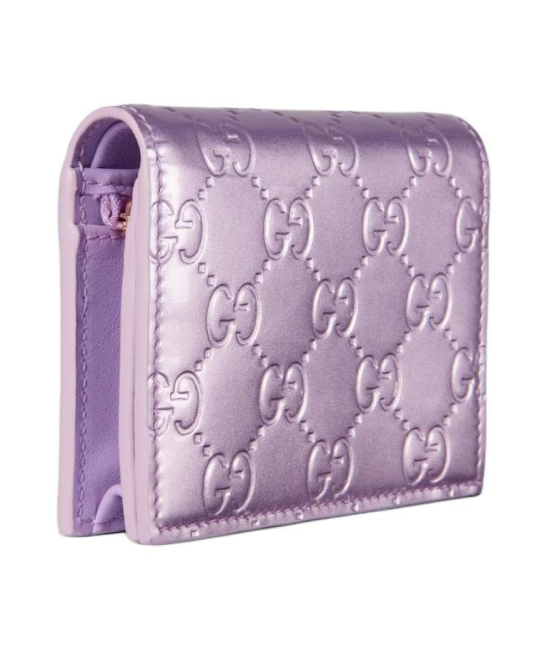 GUCCI Фиолетовый кожаный кошелек, фото 2