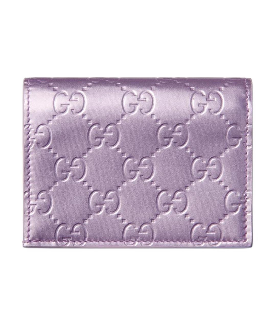 GUCCI Фиолетовый кожаный кошелек, фото 3