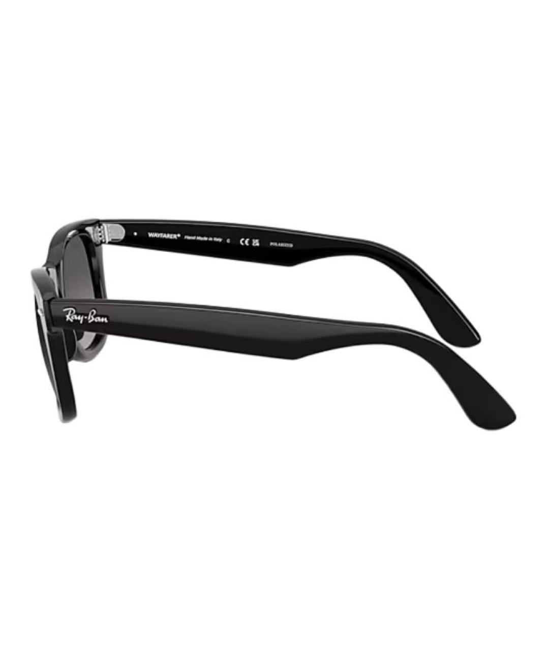 RAY BAN Черные пластиковые солнцезащитные очки, фото 3