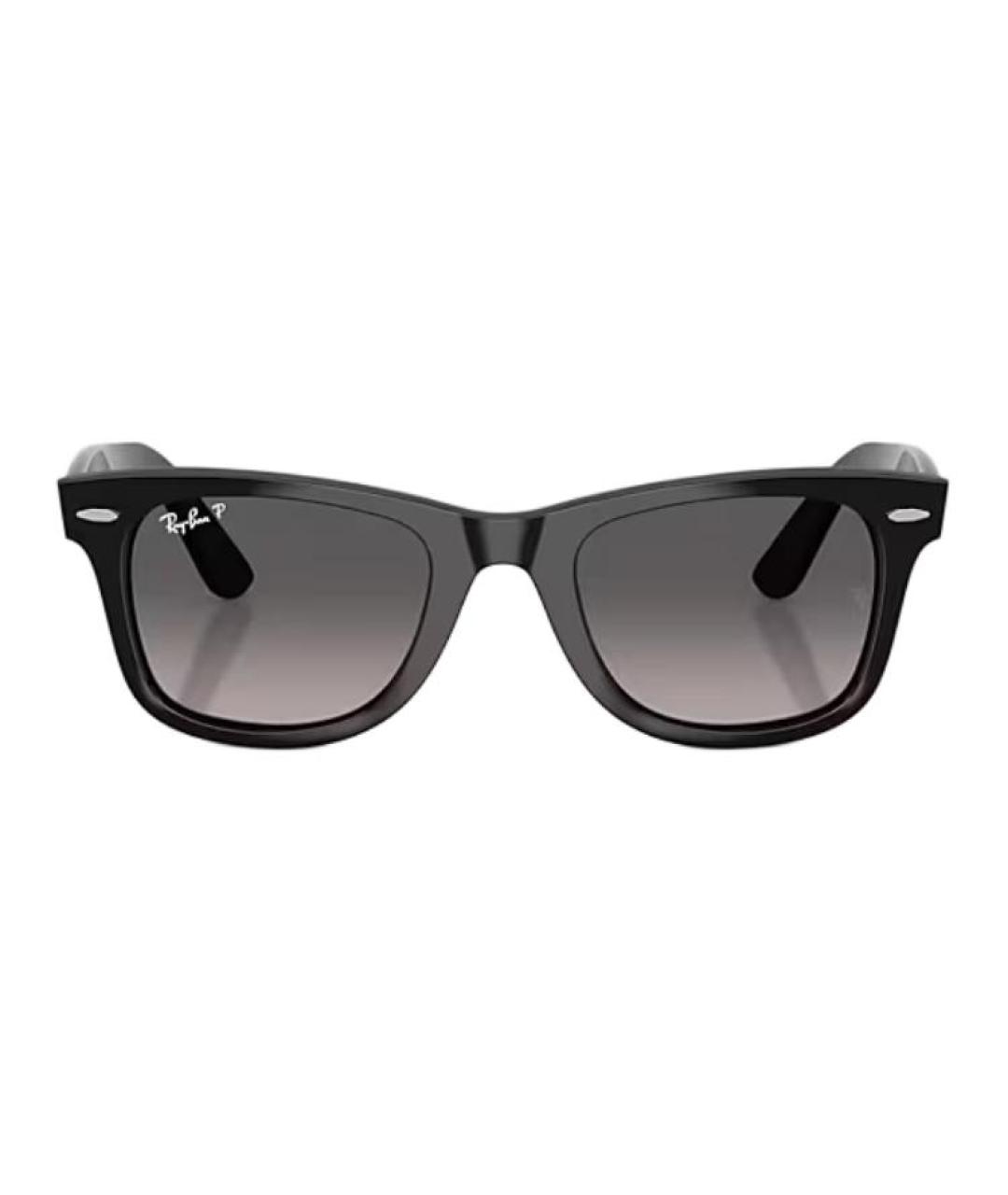 RAY BAN Черные пластиковые солнцезащитные очки, фото 2
