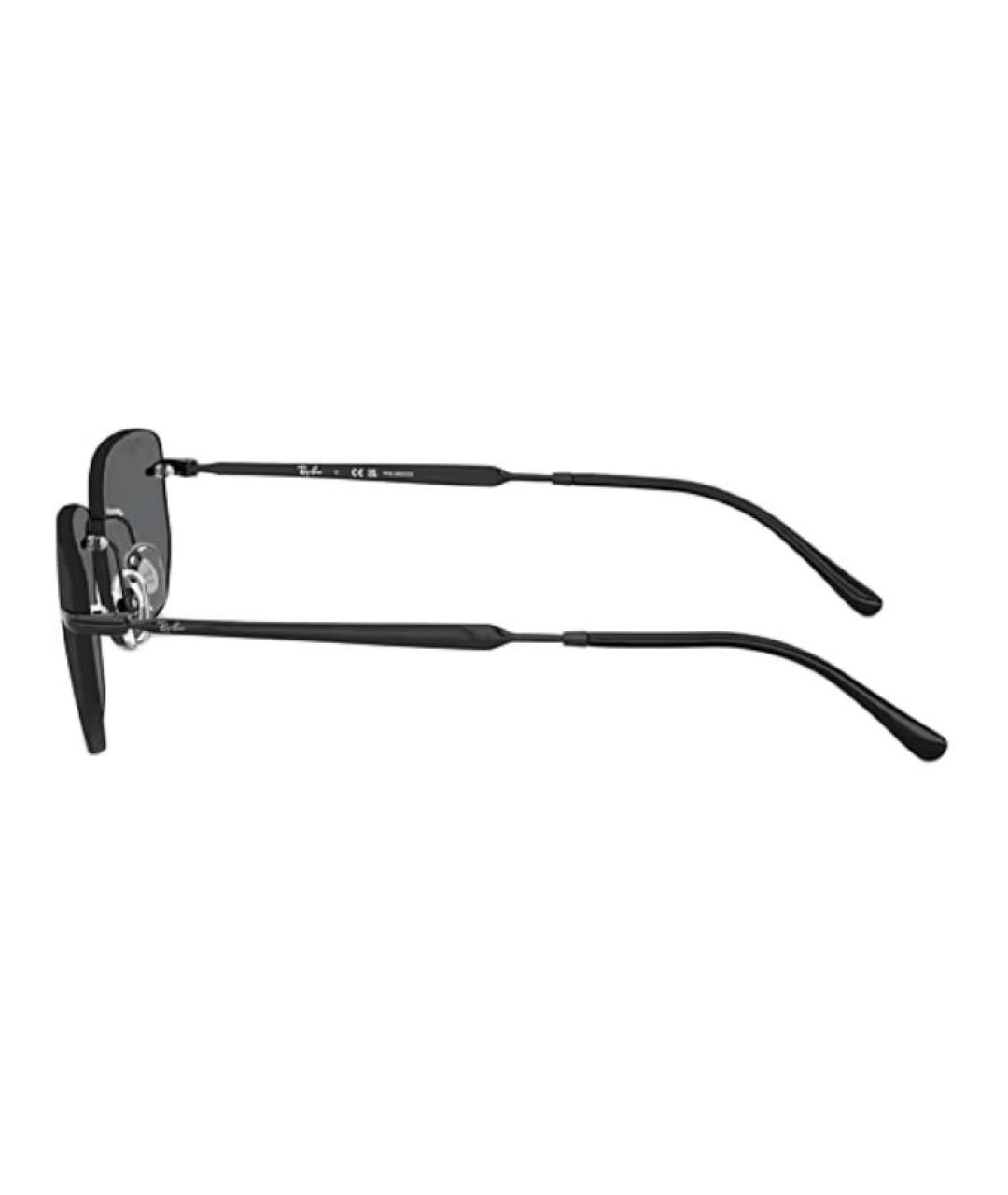 RAY BAN Черные металлические солнцезащитные очки, фото 3
