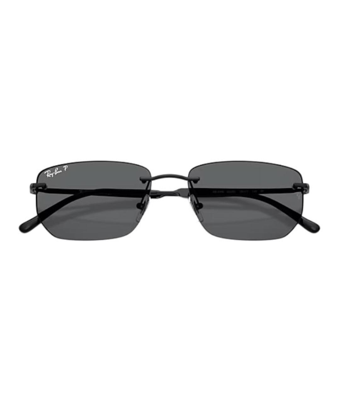 RAY BAN Черные металлические солнцезащитные очки, фото 5