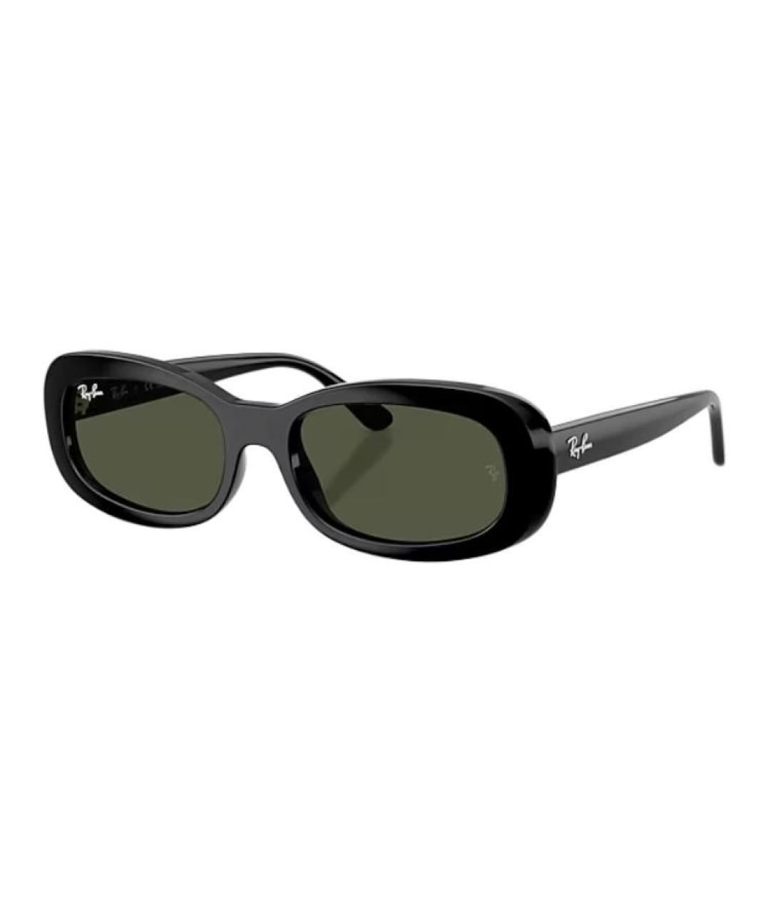 RAY BAN Черные пластиковые солнцезащитные очки, фото 1