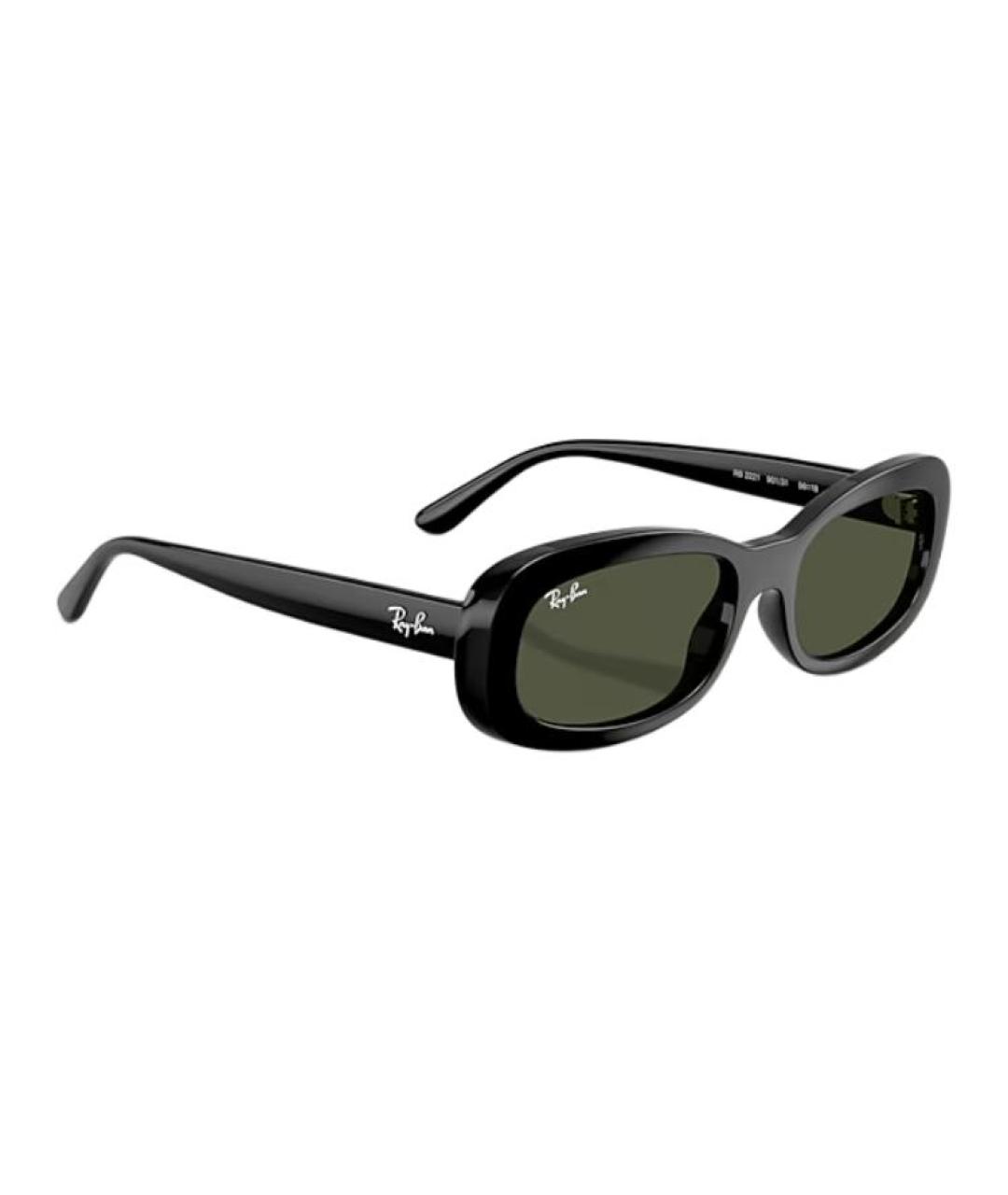 RAY BAN Черные пластиковые солнцезащитные очки, фото 3