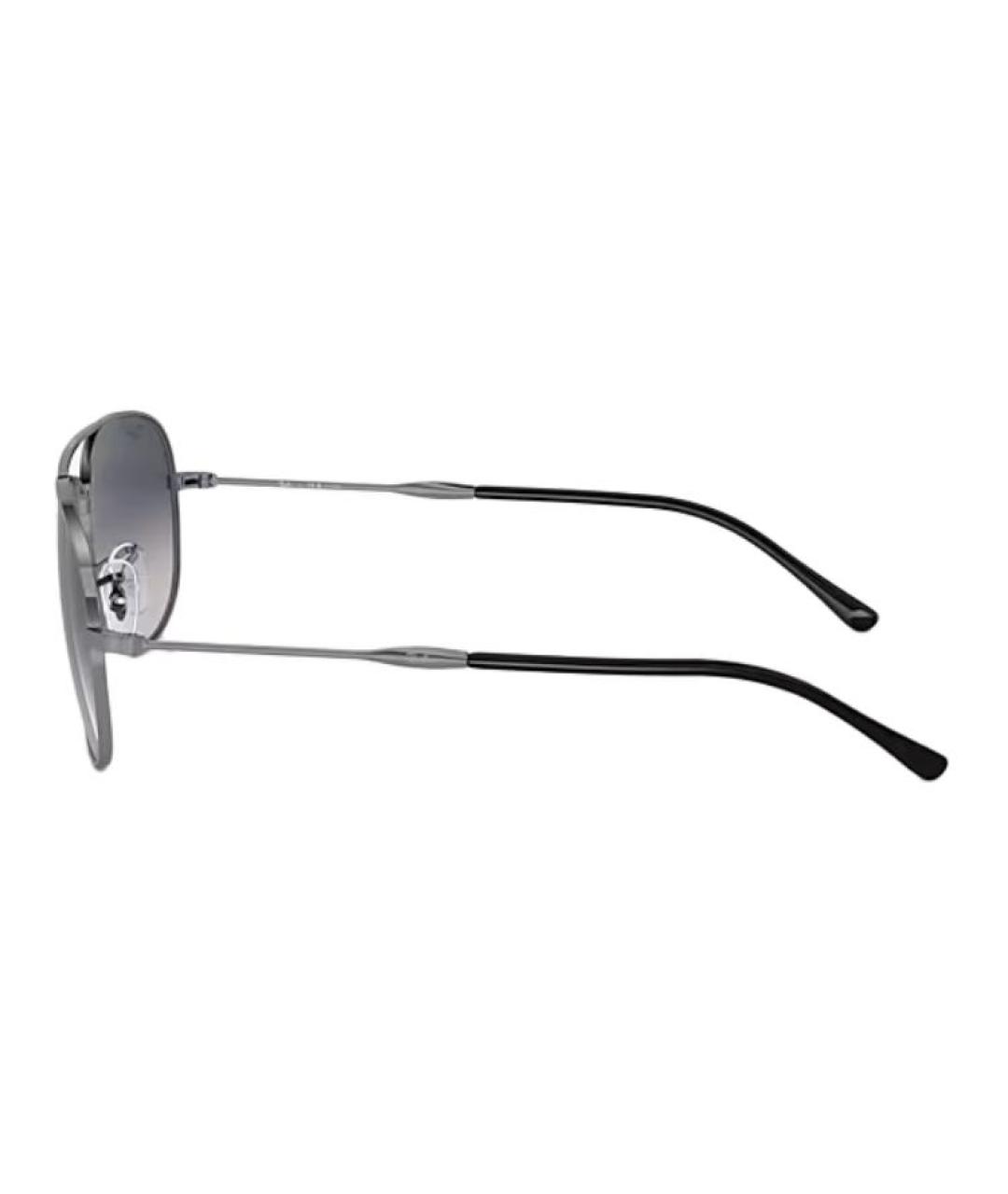 RAY BAN Черные металлические солнцезащитные очки, фото 3