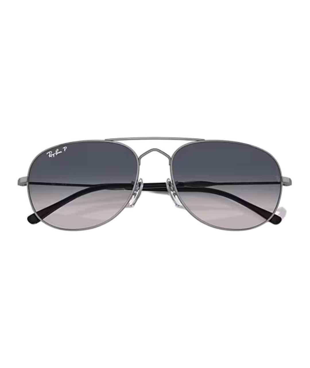 RAY BAN Черные металлические солнцезащитные очки, фото 5