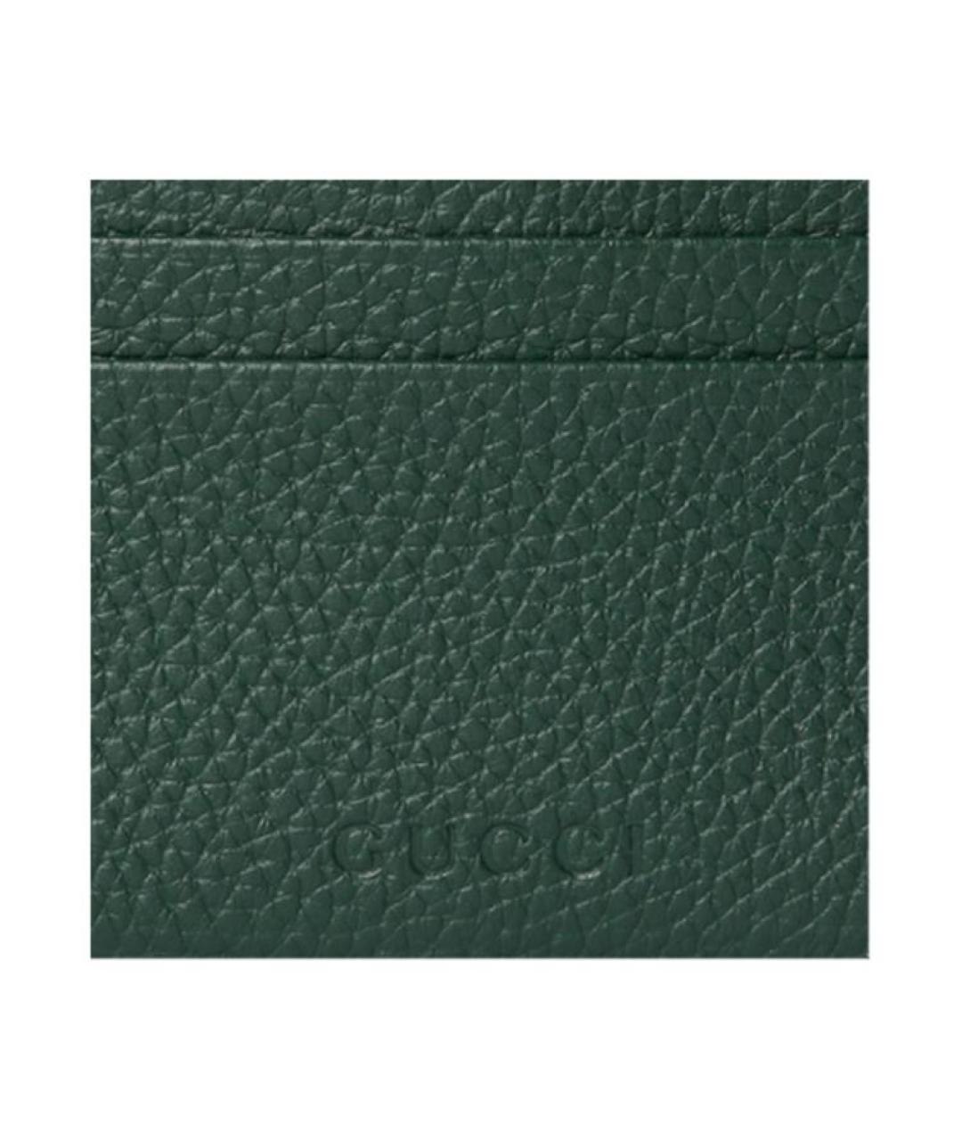 GUCCI Зеленый кожаный кардхолдер, фото 5