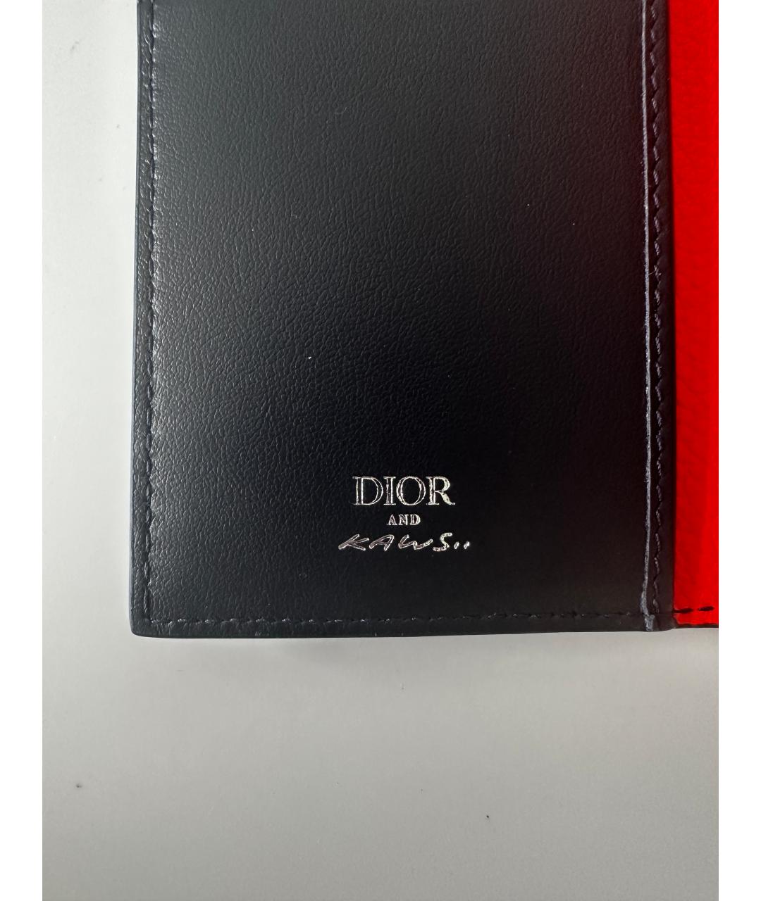 CHRISTIAN DIOR Темно-синий кожаный кардхолдер, фото 5