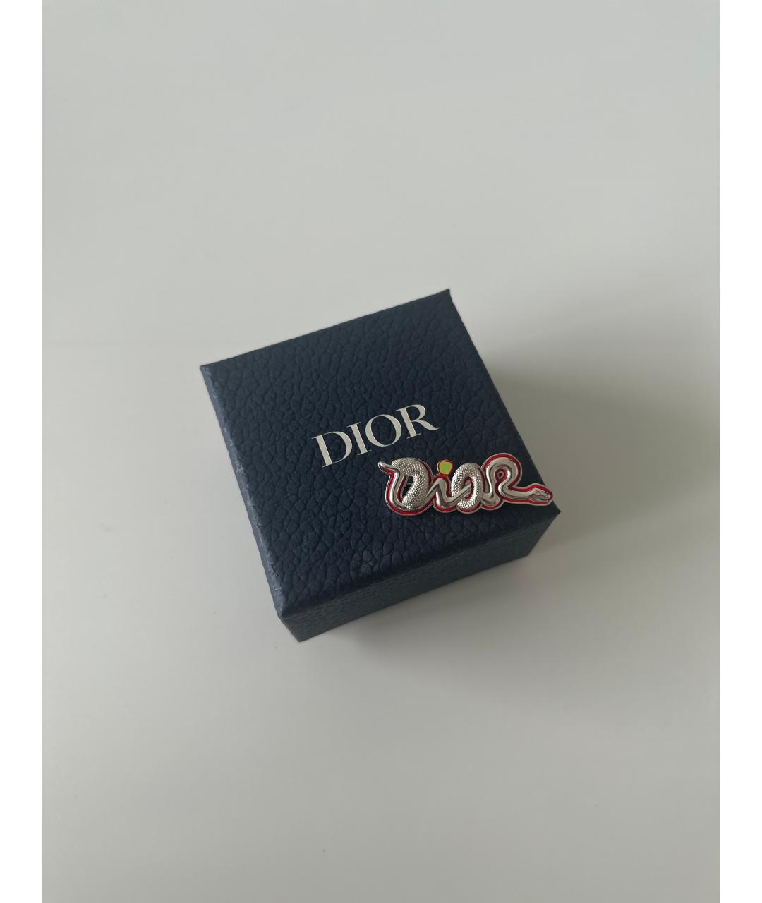 CHRISTIAN DIOR Серебряная металлическая булавка / брошь, фото 2