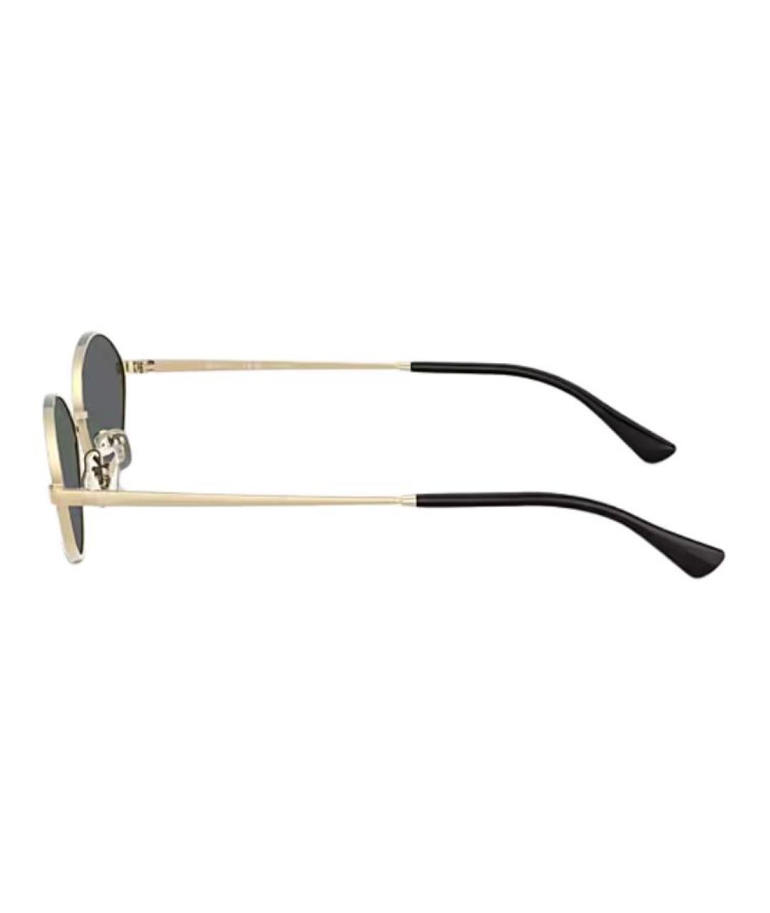 RAY BAN Золотые металлические солнцезащитные очки, фото 5