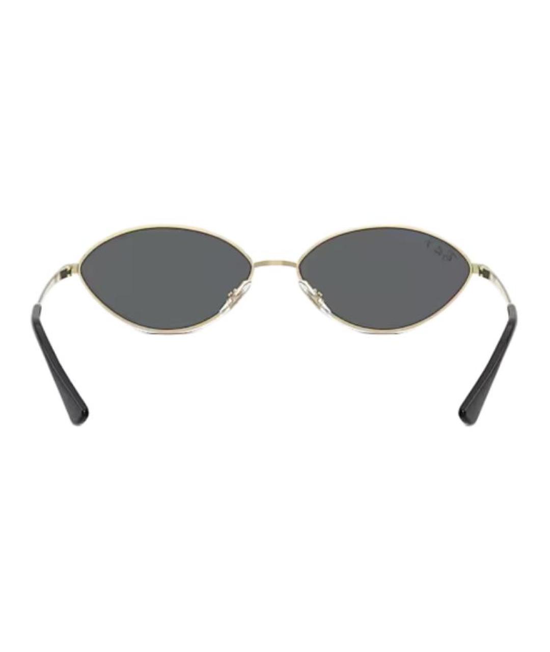 RAY BAN Золотые металлические солнцезащитные очки, фото 4