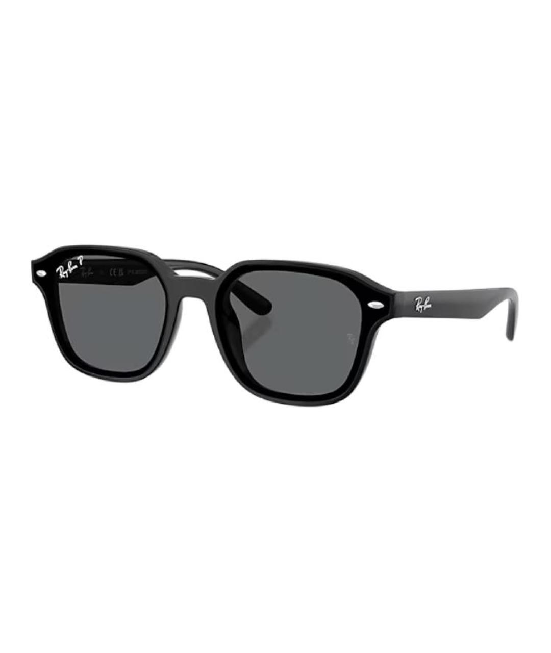 RAY BAN Черные пластиковые солнцезащитные очки, фото 1