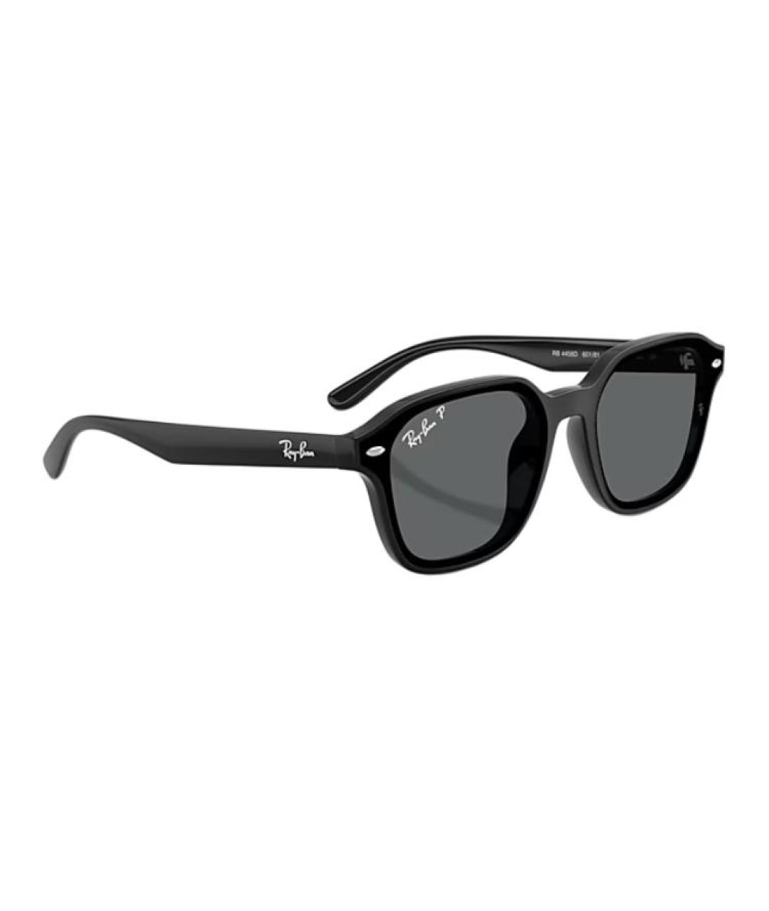 RAY BAN Черные пластиковые солнцезащитные очки, фото 4