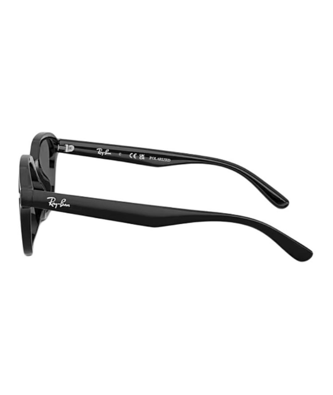 RAY BAN Черные пластиковые солнцезащитные очки, фото 3