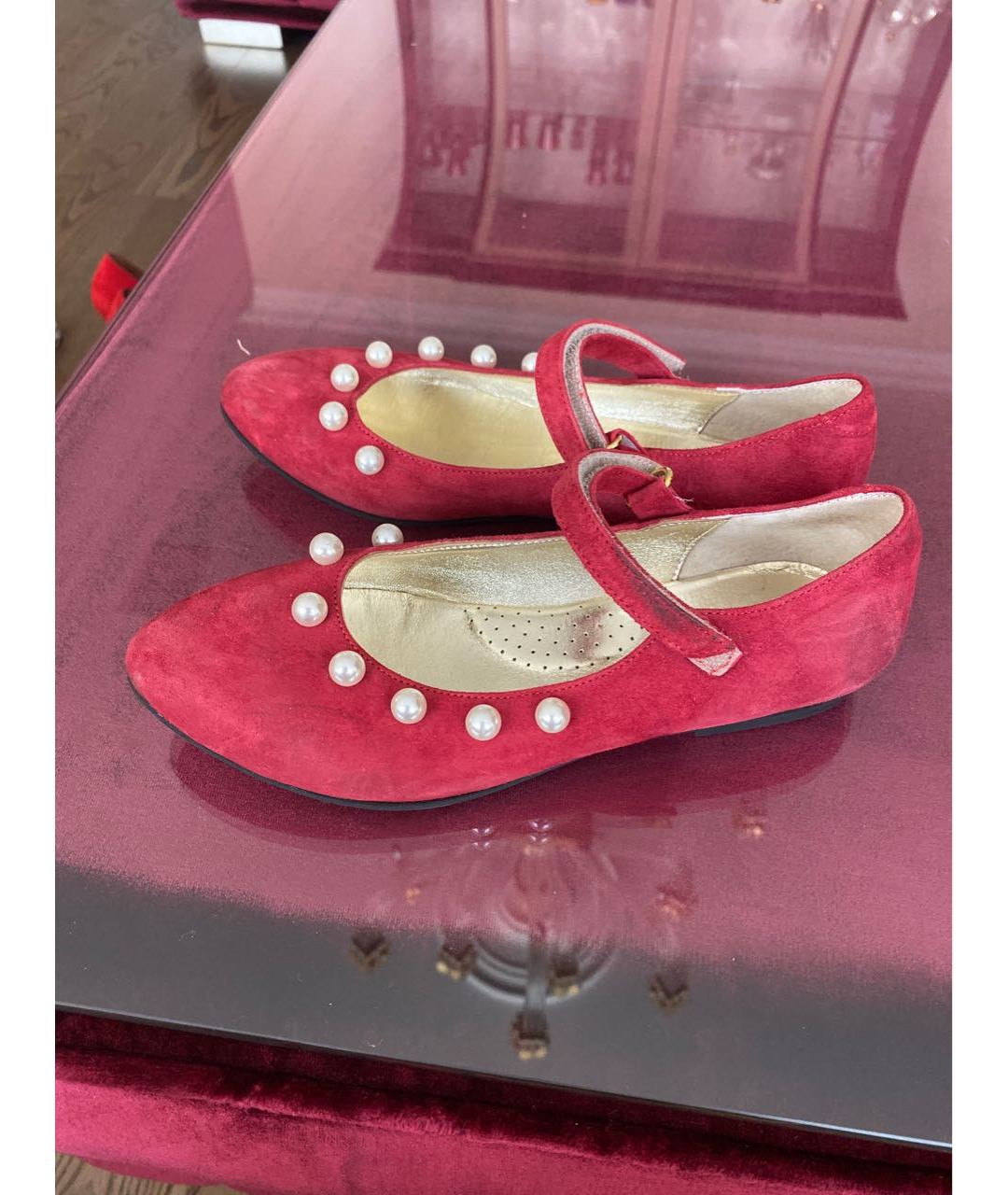 MONNALISA Красные замшевые туфли, фото 5