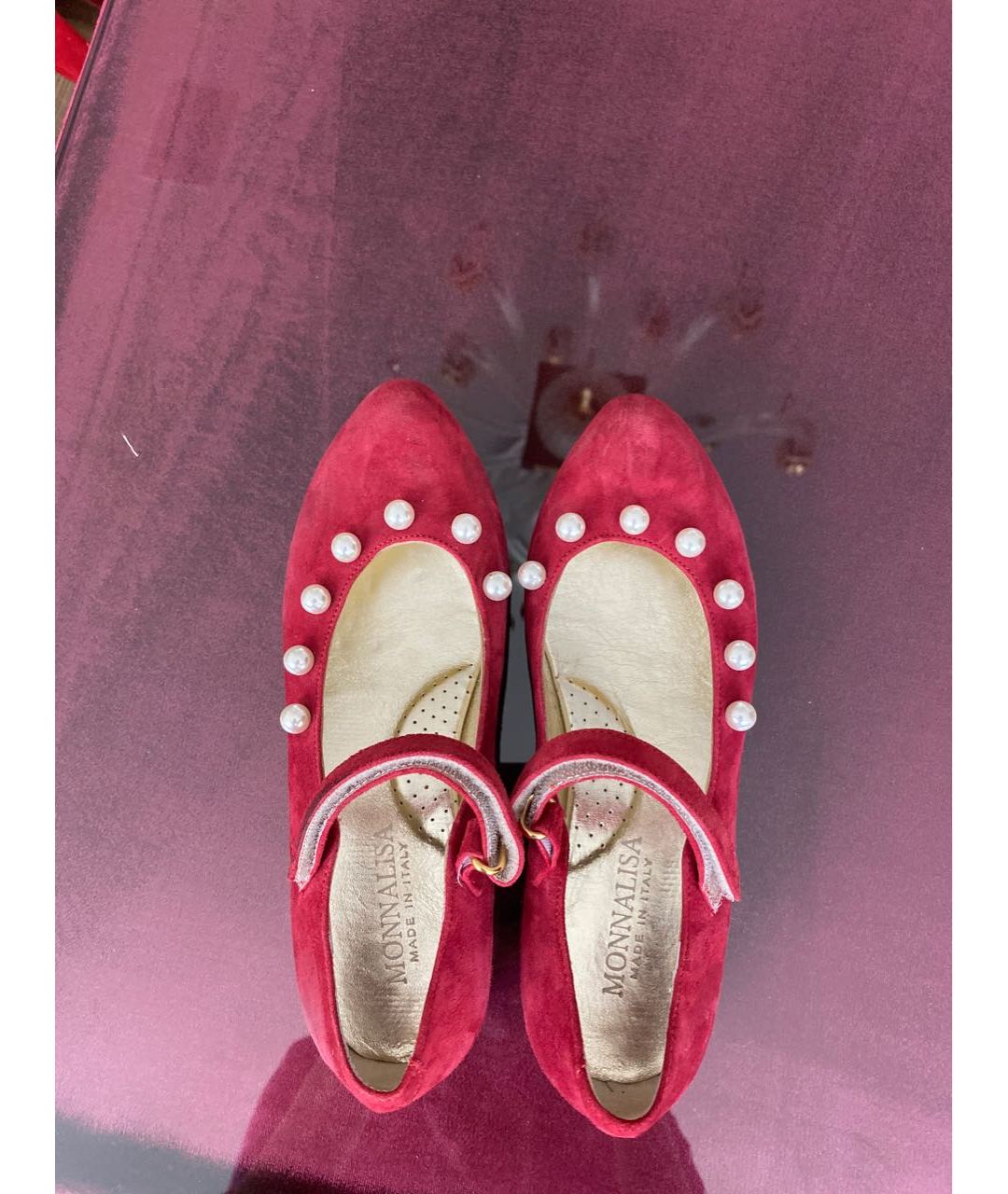 MONNALISA Красные замшевые туфли, фото 3