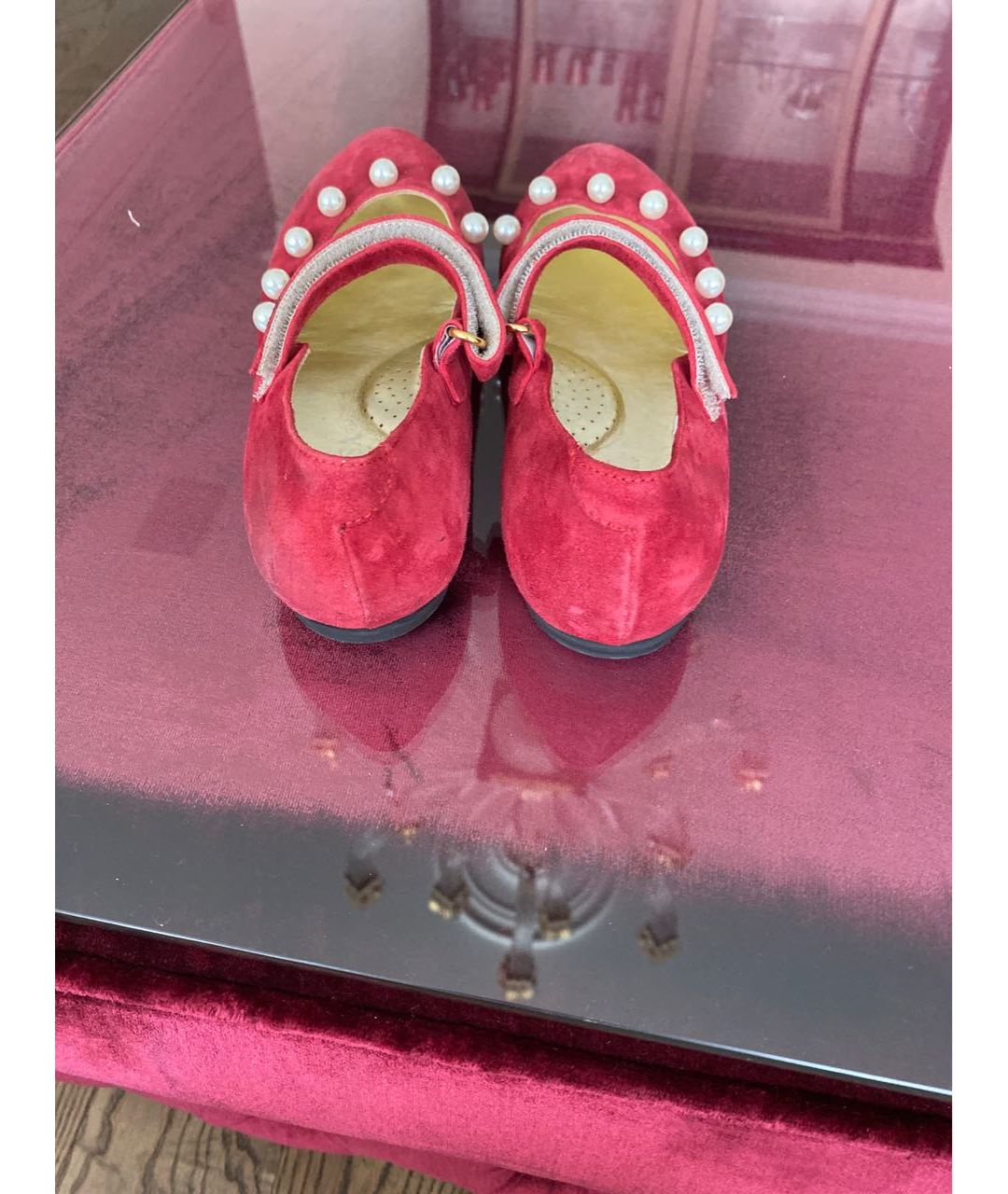 MONNALISA Красные замшевые туфли, фото 4