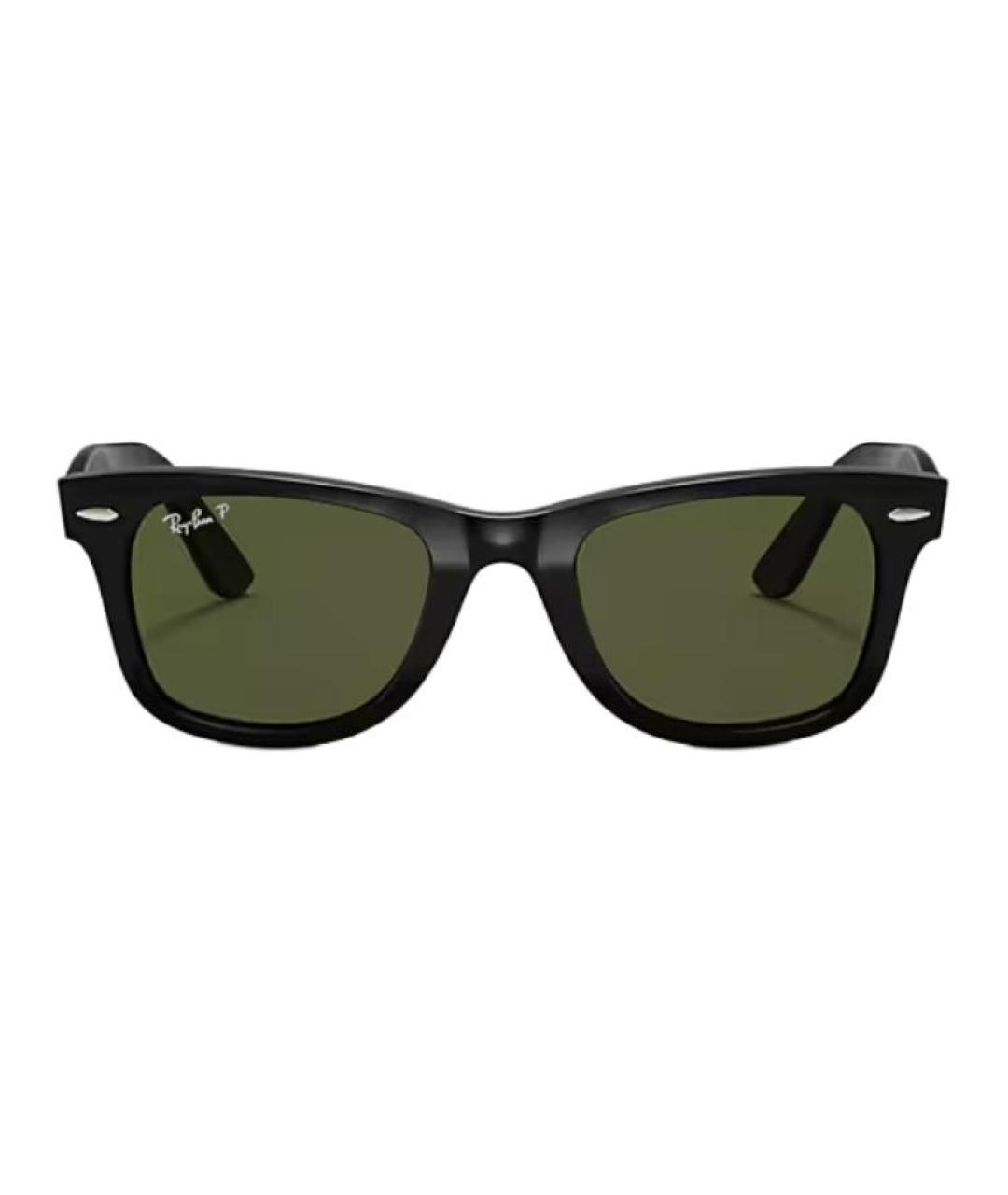 RAY BAN Черные пластиковые солнцезащитные очки, фото 2