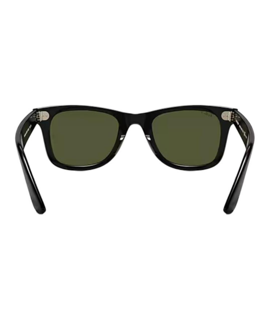 RAY BAN Черные пластиковые солнцезащитные очки, фото 3