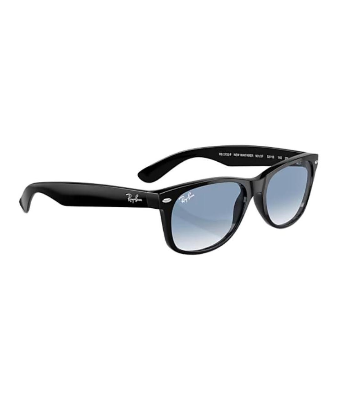 RAY BAN Черные пластиковые солнцезащитные очки, фото 3