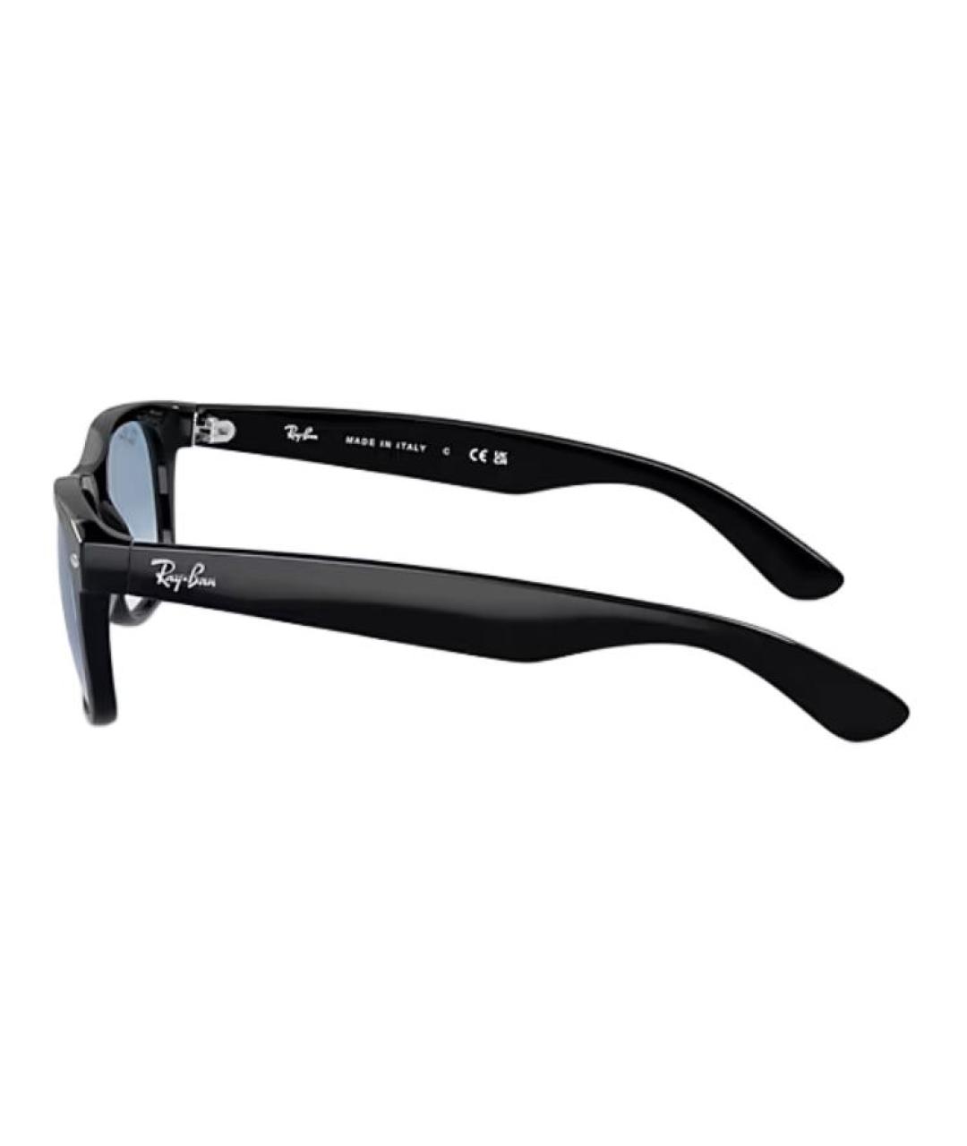 RAY BAN Черные пластиковые солнцезащитные очки, фото 4