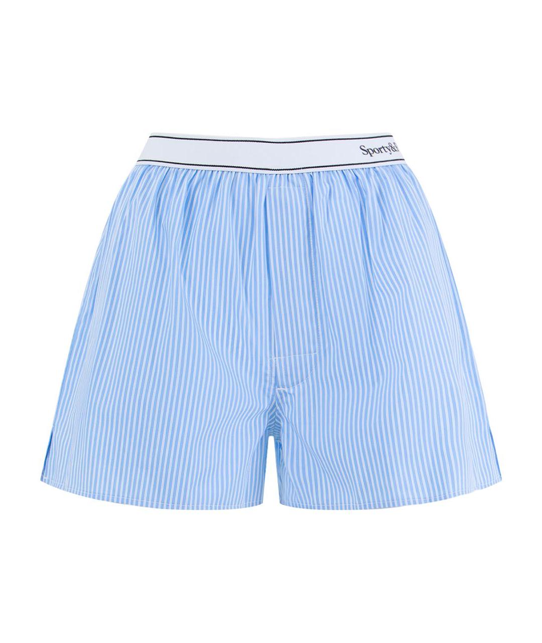 SPORTY AND RICH Голубые хлопковые шорты, фото 1