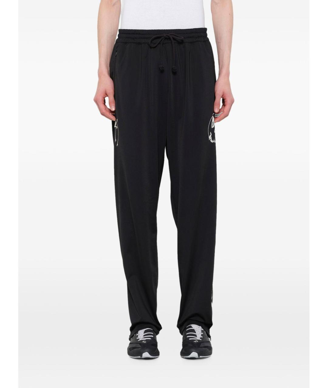Y-3 Черные полиэстеровые повседневные брюки, фото 3