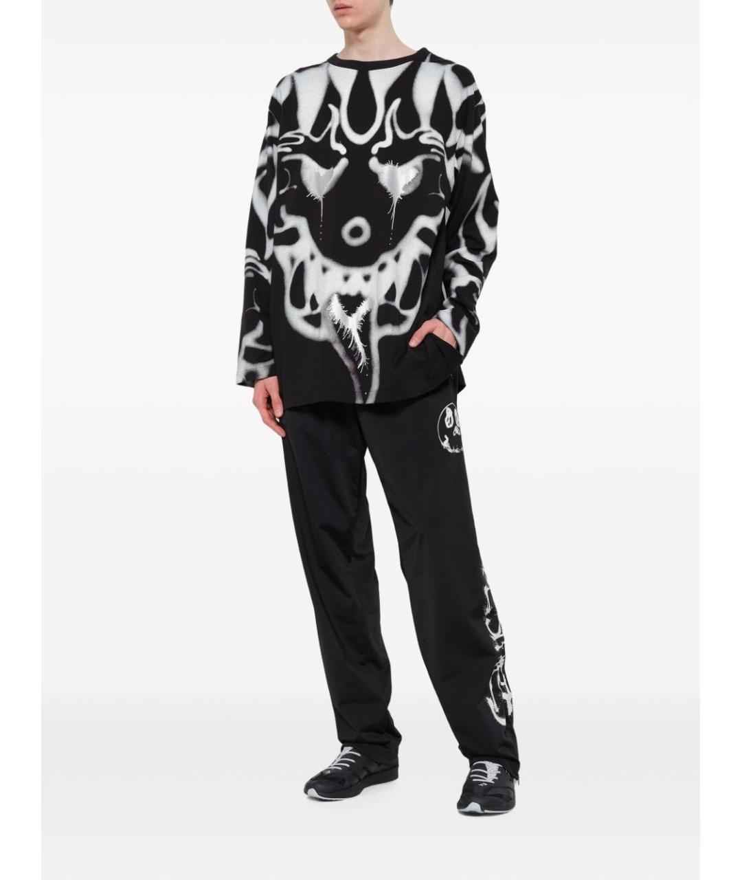 Y-3 Черные полиэстеровые повседневные брюки, фото 2