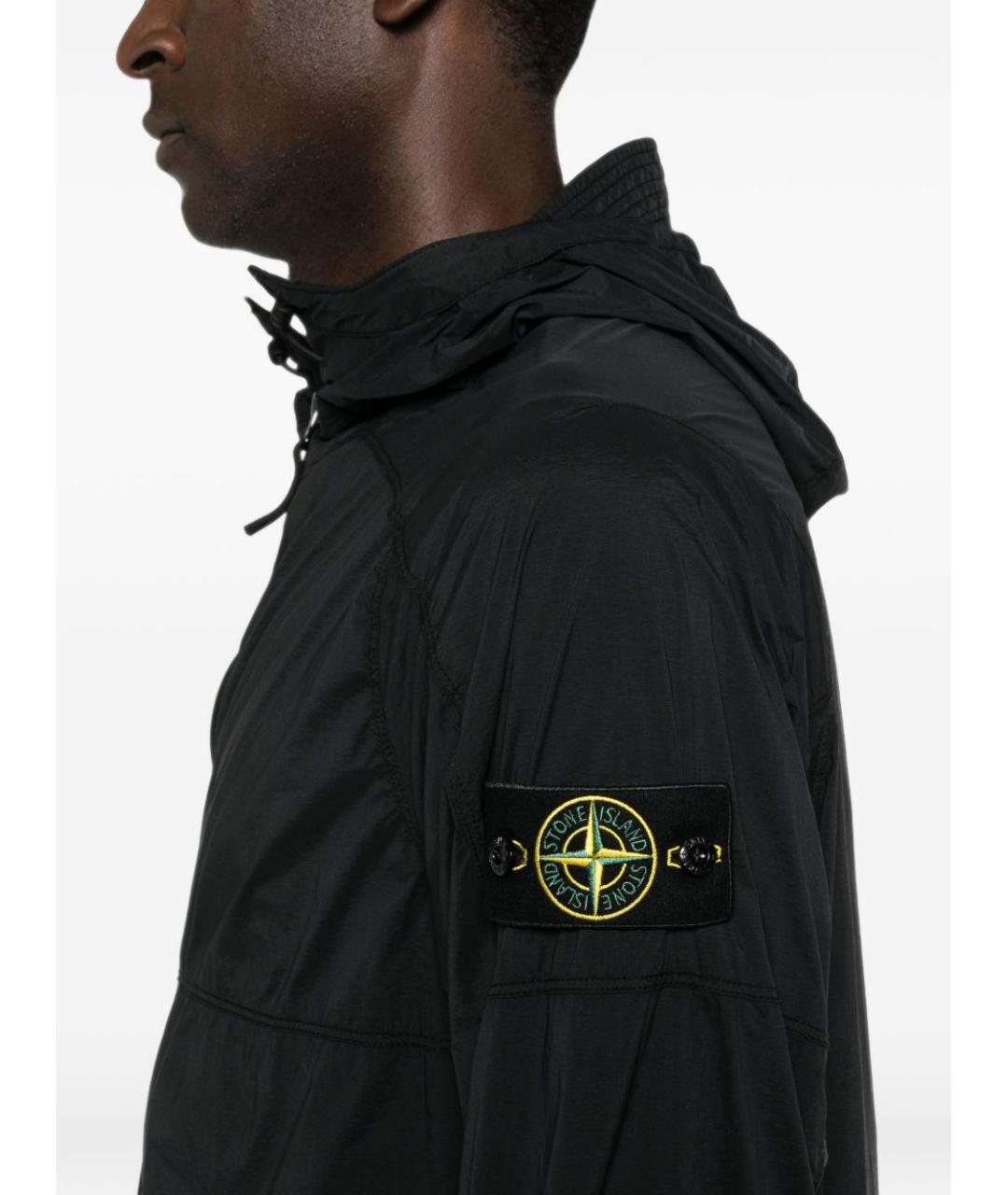 STONE ISLAND Черная полиамидовая куртка, фото 4