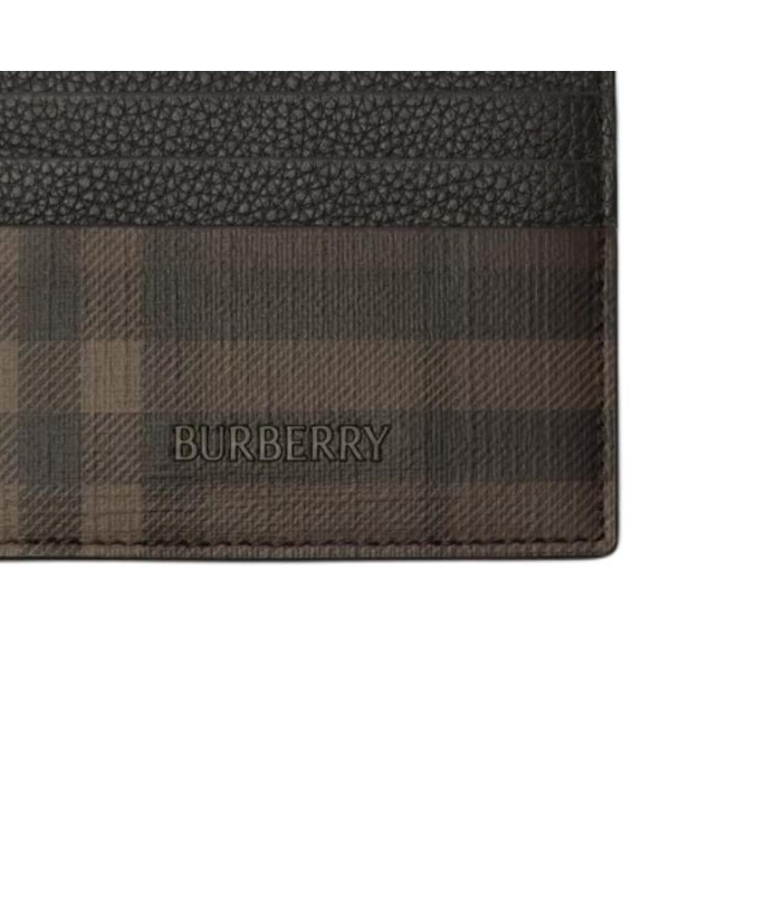 BURBERRY Коричневый кожаный кардхолдер, фото 4
