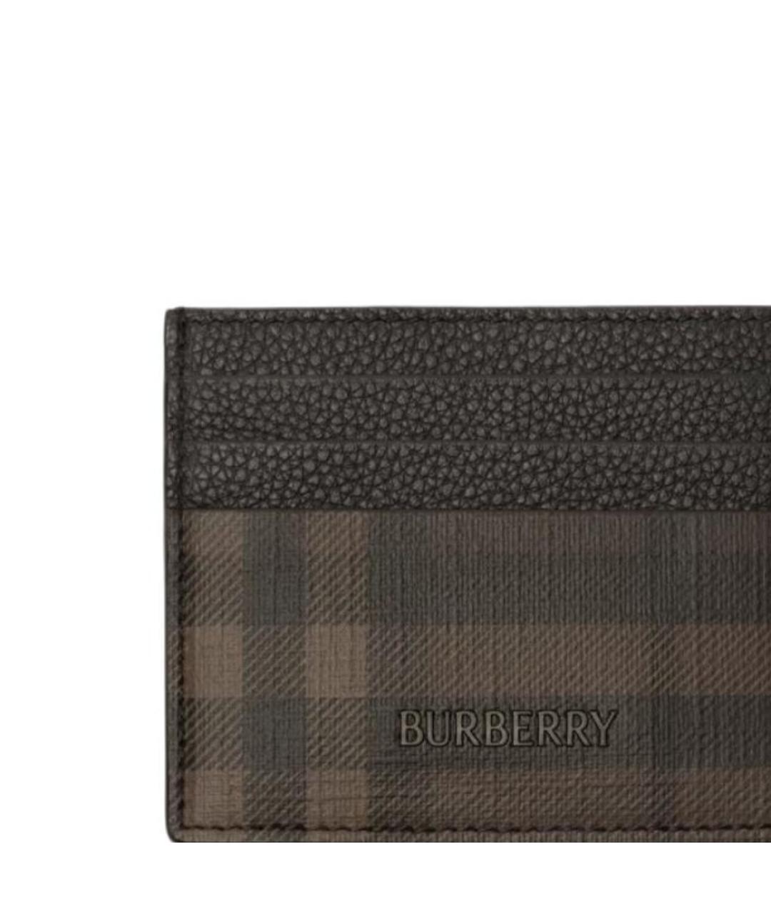 BURBERRY Коричневый кожаный кардхолдер, фото 3