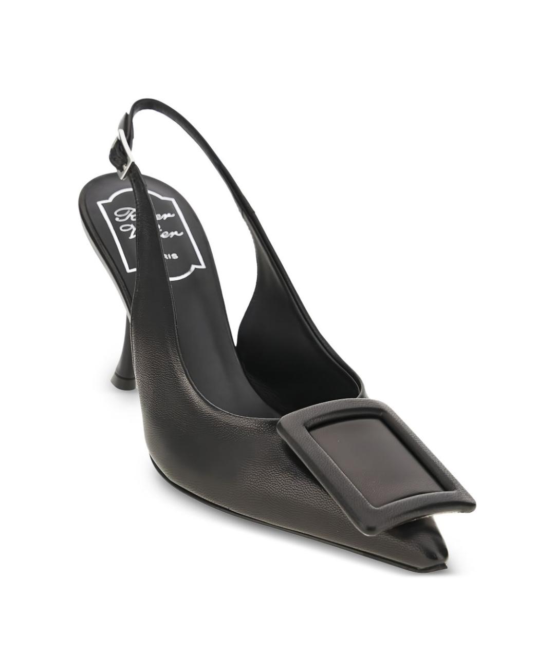 ROGER VIVIER Черные кожаные туфли, фото 2