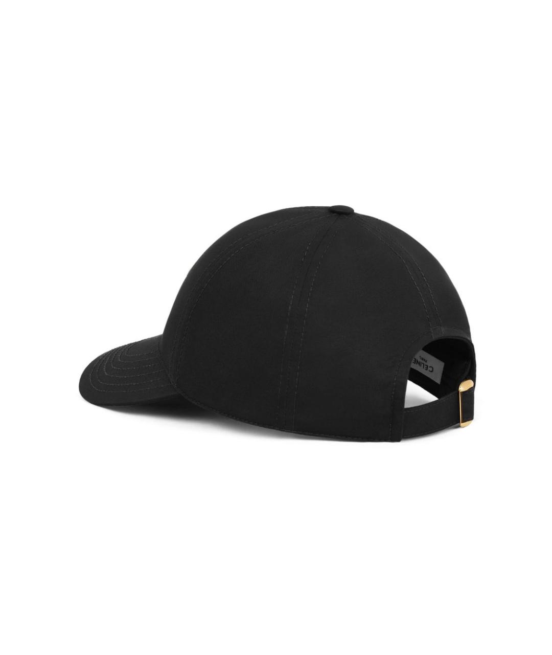 CELINE Черная хлопковая кепка, фото 2