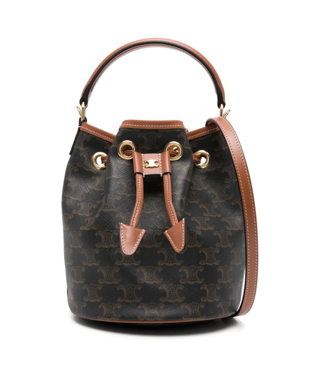 CELINE Коричневая сумка тоут из канвы, фото 1