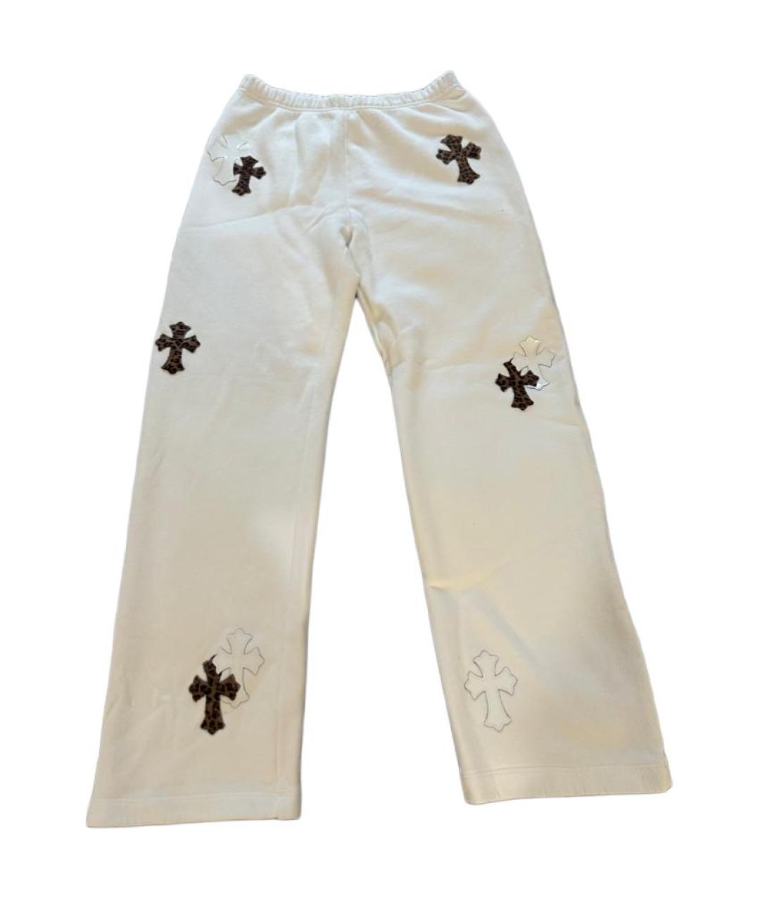 CHROME HEARTS Белые прямые брюки, фото 2