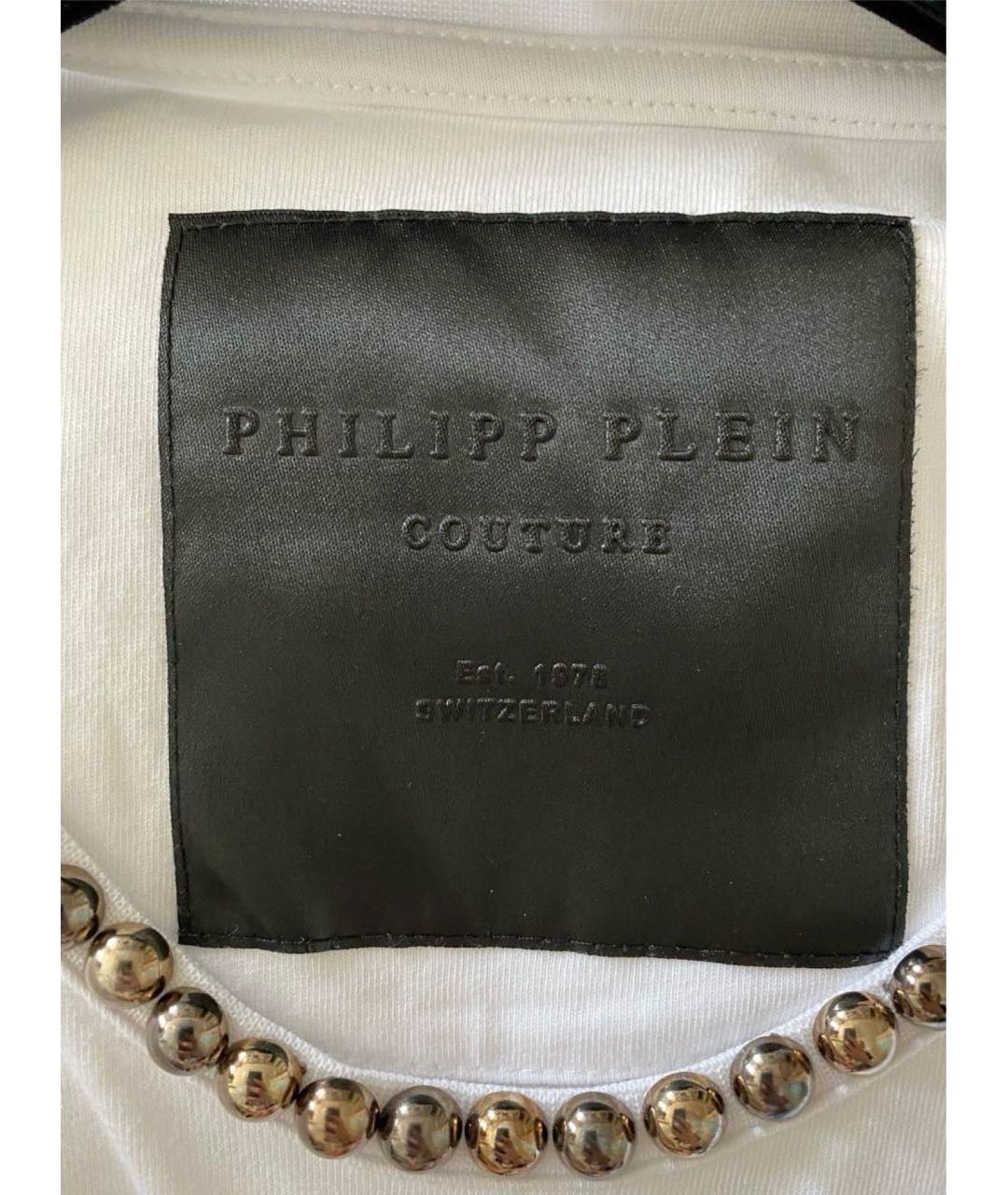PHILIPP PLEIN Белая хлопковая футболка, фото 5