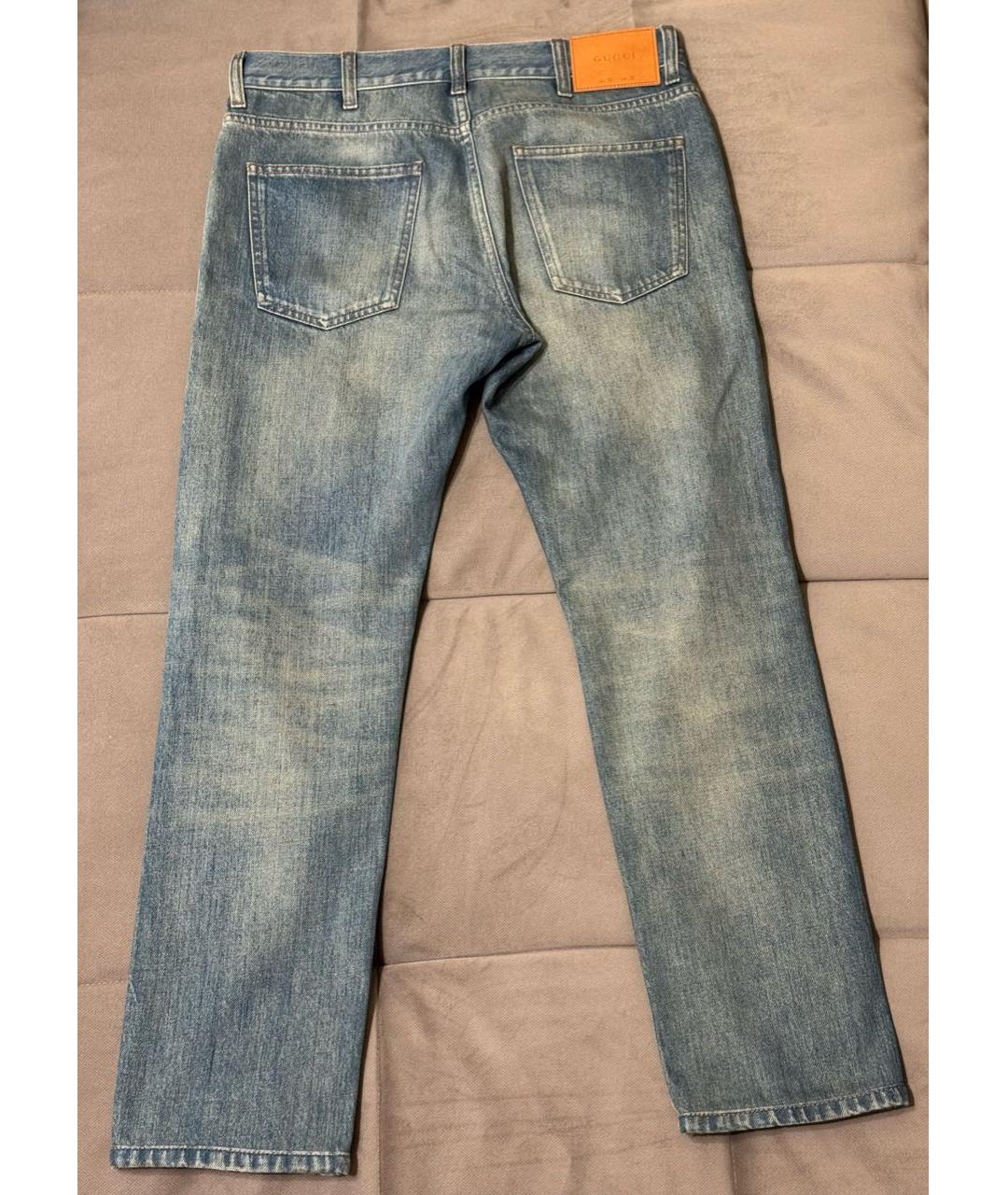 GUCCI Синие хлопковые джинсы скинни, фото 2