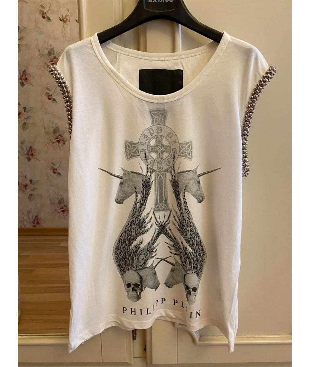 PHILIPP PLEIN Белая майка, фото 3