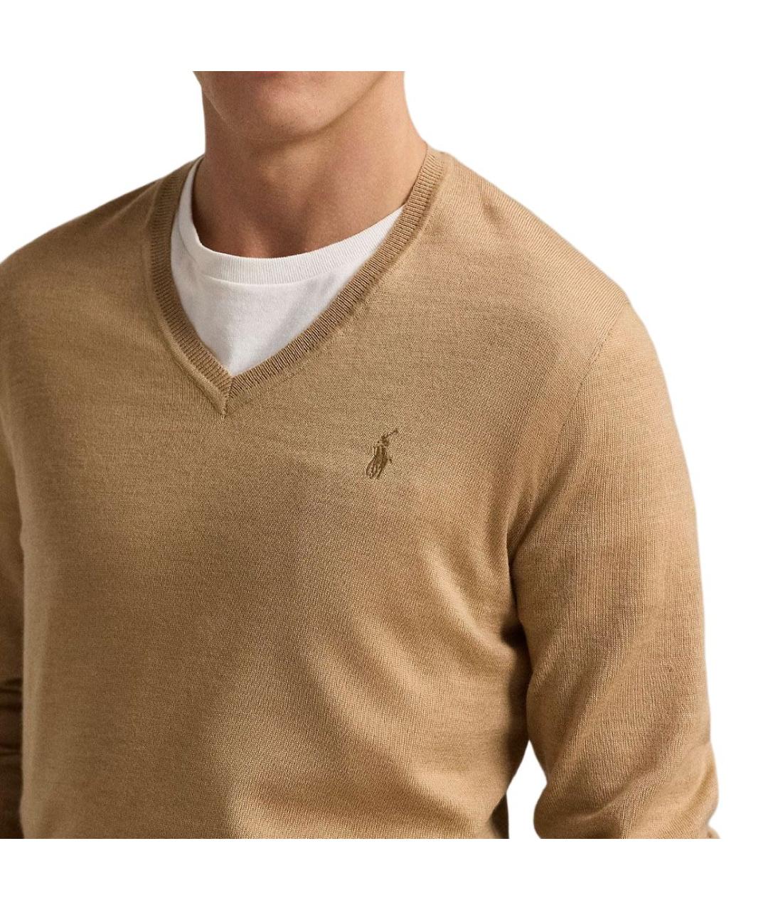 POLO RALPH LAUREN Коричневый джемпер / свитер, фото 5