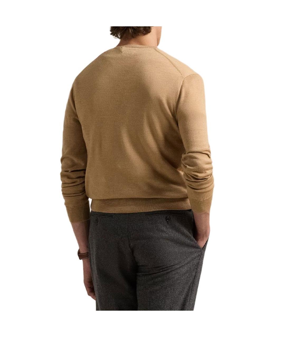 POLO RALPH LAUREN Коричневый джемпер / свитер, фото 3