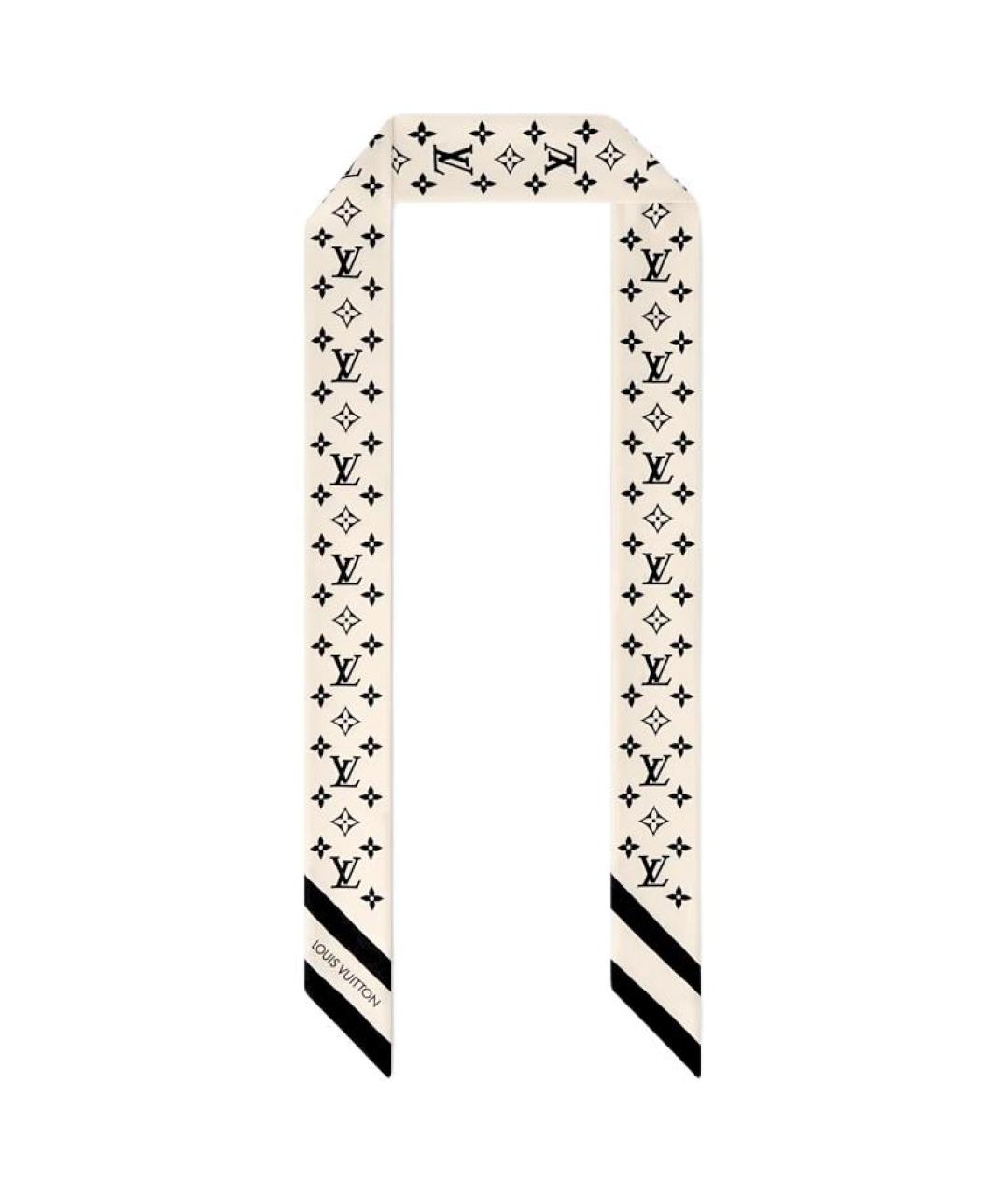 LOUIS VUITTON Белый шарф, фото 2
