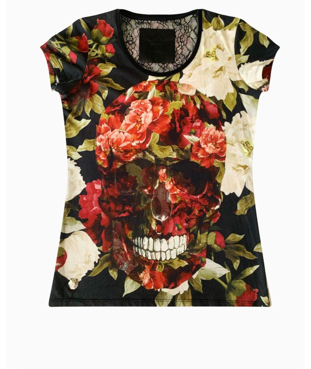 PHILIPP PLEIN Мульти хлопковая футболка, фото 1