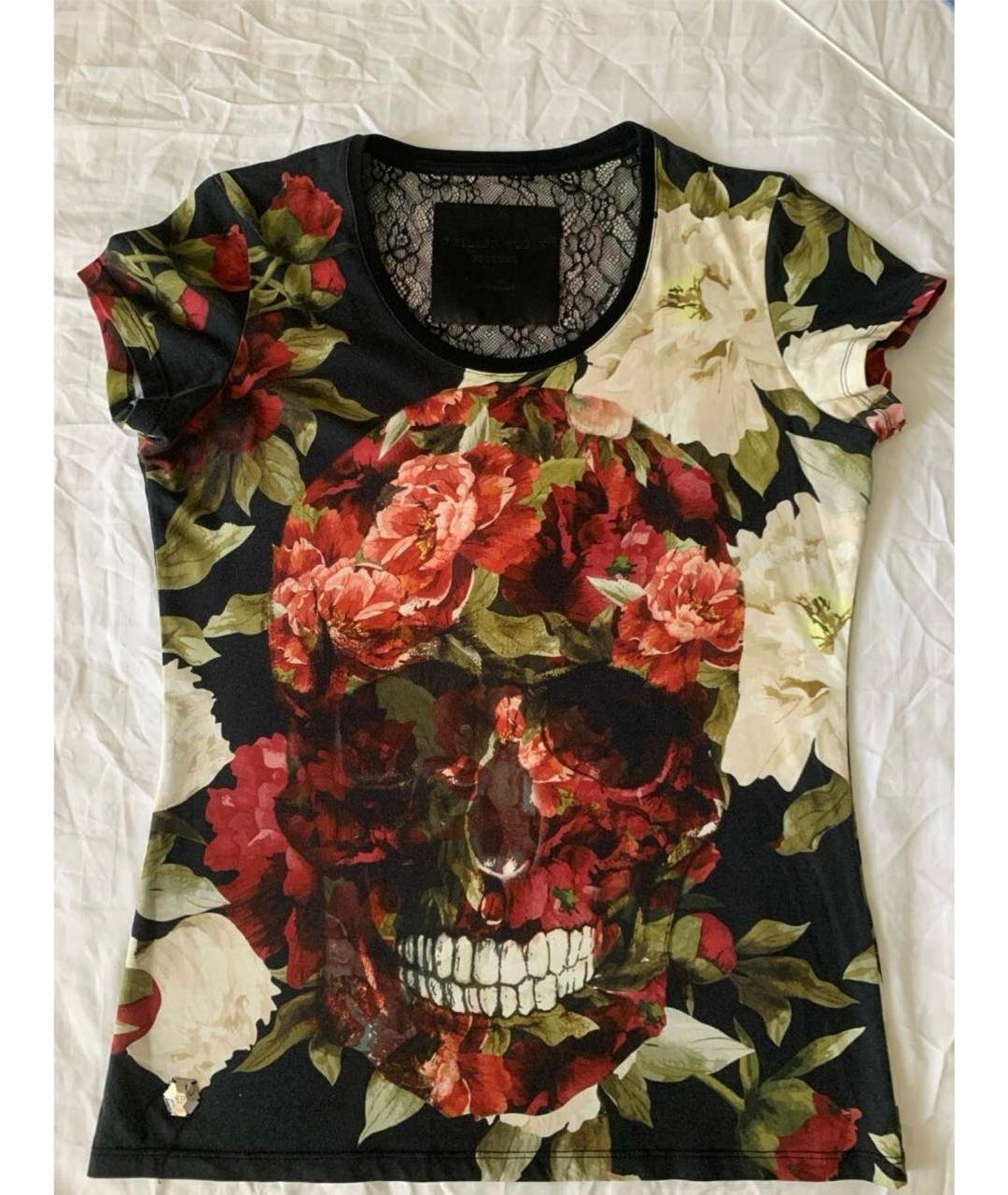 PHILIPP PLEIN Мульти хлопковая футболка, фото 7