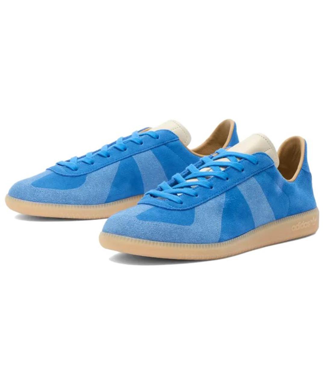 ADIDAS Синие замшевые низкие кроссовки / кеды, фото 2