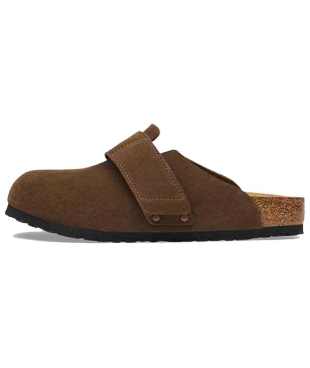 BIRKENSTOCK Коричневые замшевые сабо, фото 5