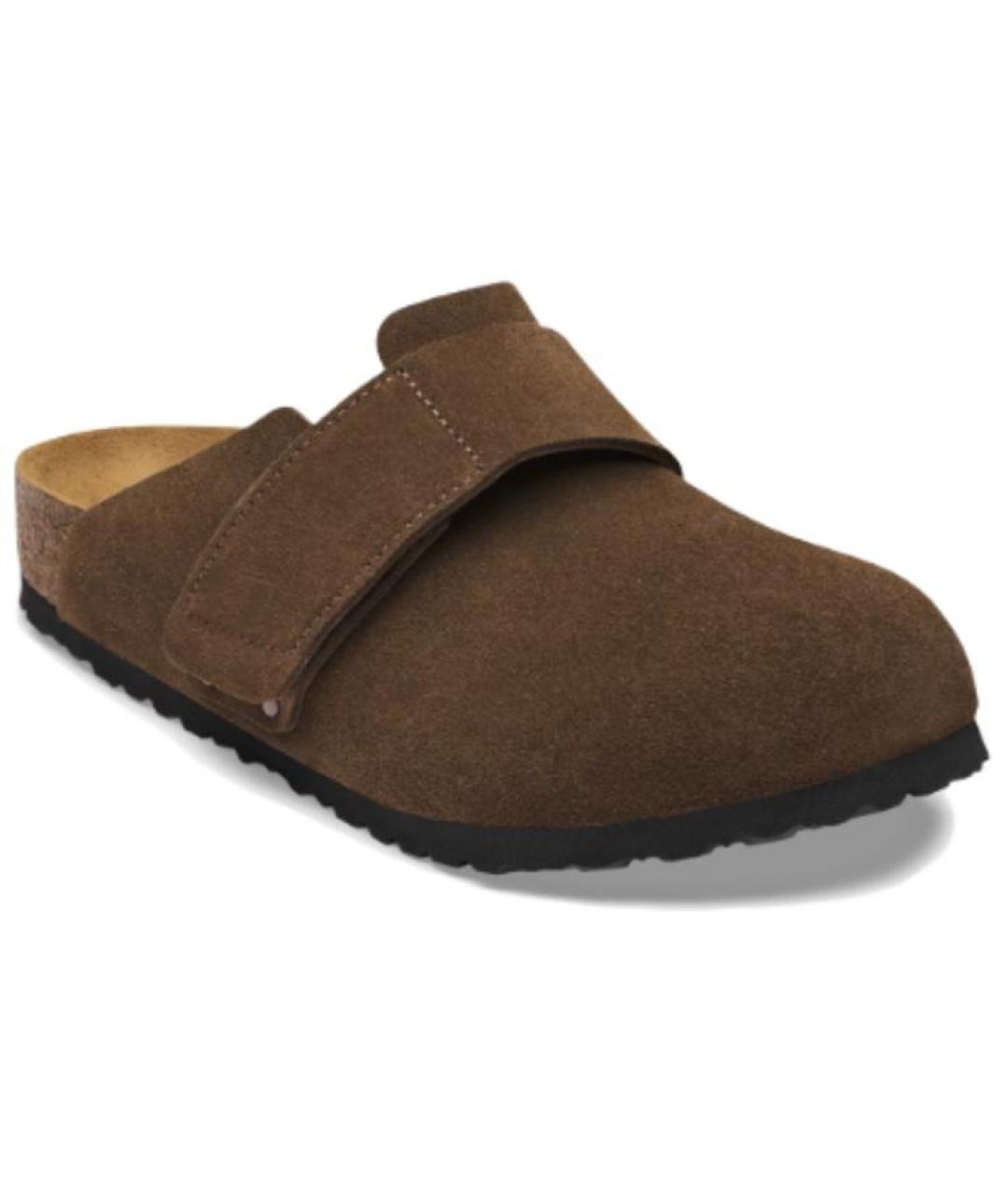 BIRKENSTOCK Коричневые замшевые сабо, фото 4