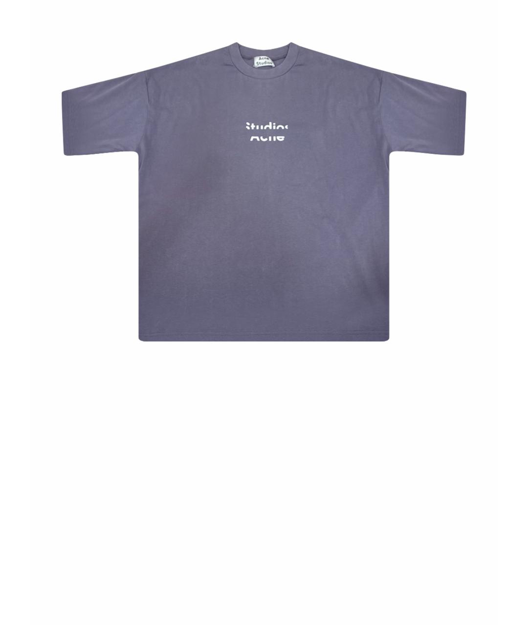 ACNE STUDIOS Антрацитовая хлопковая футболка, фото 1