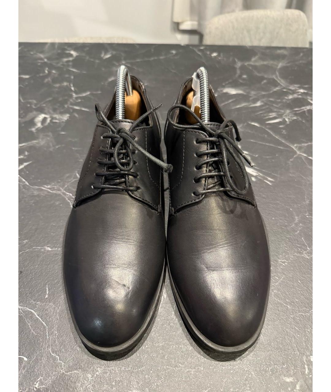 ERMENEGILDO ZEGNA XXX Черные кожаные туфли, фото 2